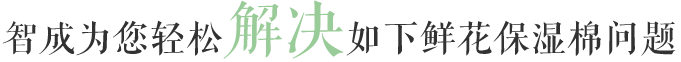 智成為您輕松解決如下鮮花保濕棉問(wèn)題